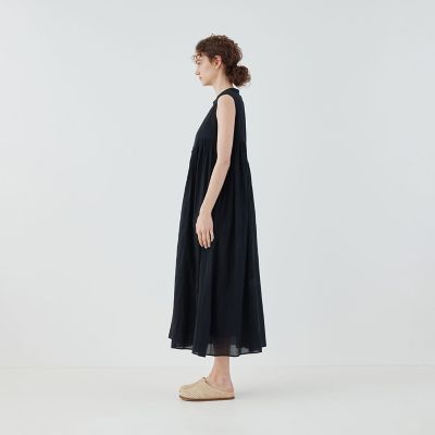 【ＷＥＢ先行予約】インドコットン　スタンドネックギャザーワンピース
