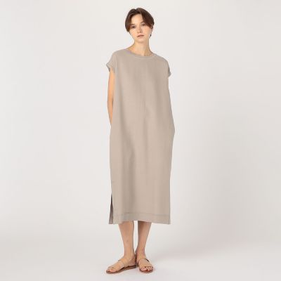 フレンチリネン　ノースリーブワンピース