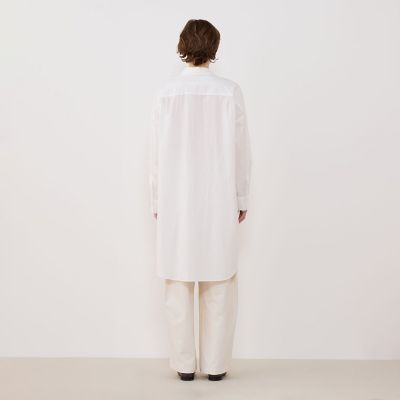 クリスプライトコットン レイヤードロングシャツ | GALERIE VIE