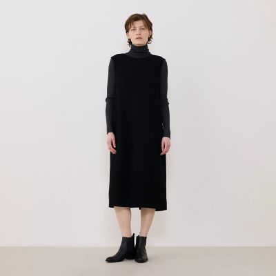ウールダブルクレープ バックボタンワンピース | GALERIE VIE (Women