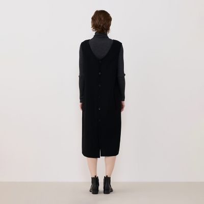 ウールダブルクレープ バックボタンワンピース | GALERIE VIE (Women