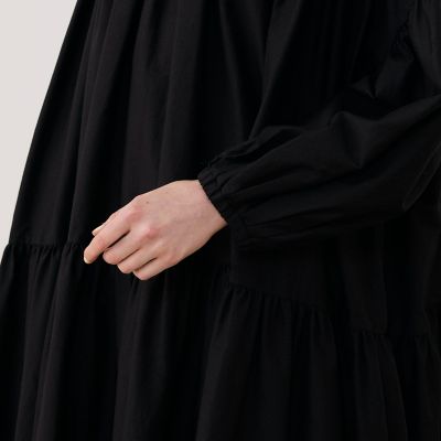 コットンシルクパラシュート ギャザーワイドワンピース | GALERIE VIE