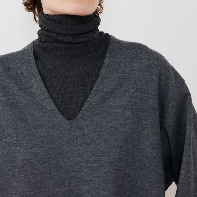 ミルドスムース Vネックワンピース | GALERIE VIE (Women)/ギャルリー