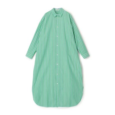 ＜GALERIE VIE (Women)＞【予約商品４月下旬以降順次お届け】ストライプブロード　ロングシャツワンピース