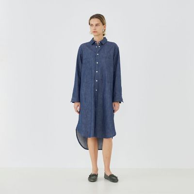 ステイブルーデニム　シャツワンピース