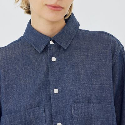 ステイブルーデニム　シャツワンピース
