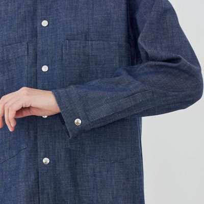 ステイブルーデニム　シャツワンピース