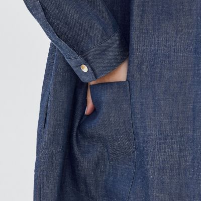 ステイブルーデニム　シャツワンピース