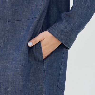 ステイブルーデニム　シャツワンピース