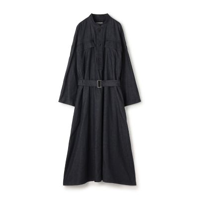 【タグつき】定価86000円 ギャルリーヴィー ベルテッド ロングジレ コットンダンガリー ベルテッドシャツワンピース | GALERIE VIE (Women