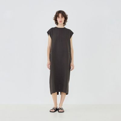 【美品】  GALERIE VIE / ギャルリーヴィー | 2023SS | リブコンビ フレンチリネン フレンチスリーブ プルオーバー ノースリーブブラウス | F | ブラック | レディース ギャルリー・ヴィー GALERIE VIE リブコンビフレンチリネン フレンチ