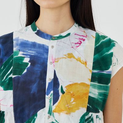 インドコットンプリント フレアマキシワンピース | GALERIE VIE (Women