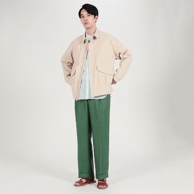 フェイクスエード ジップアップブルゾン
