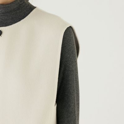 ウールダブルフェイス カラーレスジレ | GALERIE VIE (Women