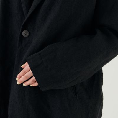 ブラッシュドリネン　ワイドジャケット