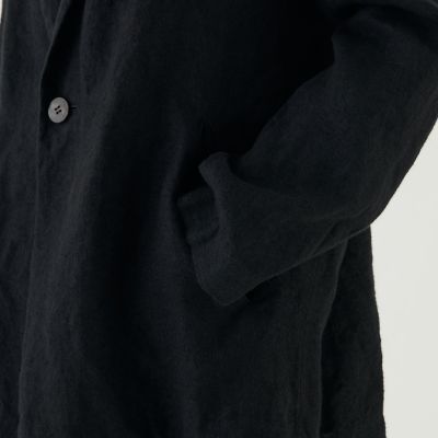 ブラッシュドリネン　ワイドジャケット