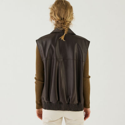 ラムレザー スリーブレスブルゾン | GALERIE VIE (Women)/ギャルリー