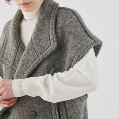 シープジャージー ビッグポケットロングベスト | GALERIE VIE