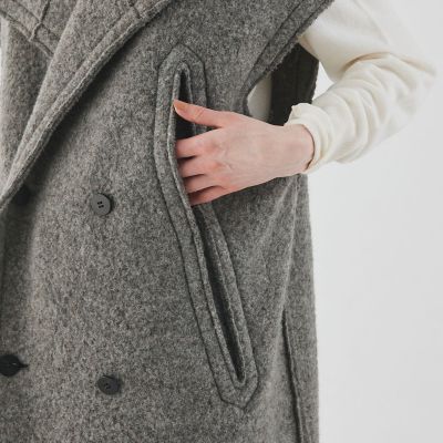 シープジャージー ビッグポケットロングベスト | GALERIE VIE