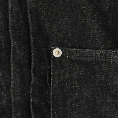 ブラックデニム　プリーテッドジャケット