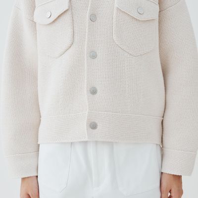 コットンポリエステルミラノリブ ブルゾン | GALERIE VIE (Women