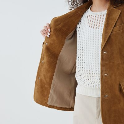 ゴートスウェード スリーボタンジャケット | GALERIE VIE (Women