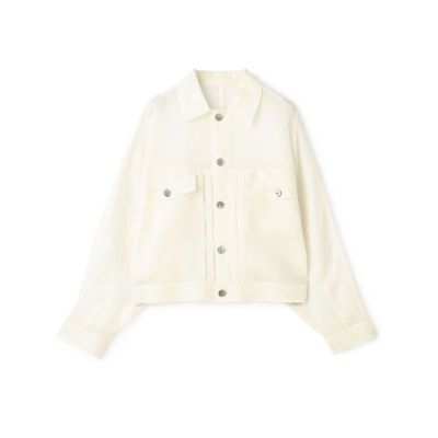 ＜GALERIE VIE (Women)＞コットンボイルワッシャー　２タックジャケット