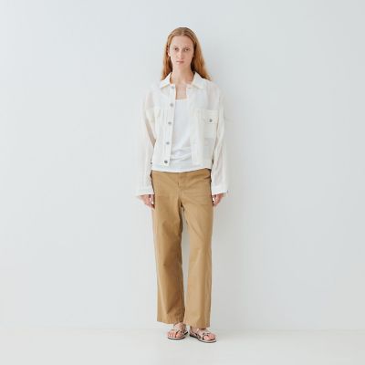 25.6月販売　ギャルリーヴィー　コットンボイルワッシャー 2タックジャケット 25.6月販売 ギャルリーヴィー コットンボイルワッシャー 2タック