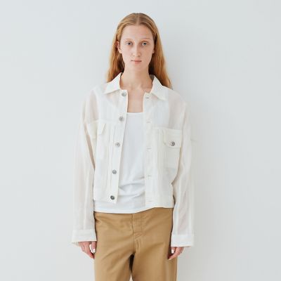 25.6月販売　ギャルリーヴィー　コットンボイルワッシャー 2タックジャケット コットンボイルワッシャー 2タックジャケット | GALERIE VIE