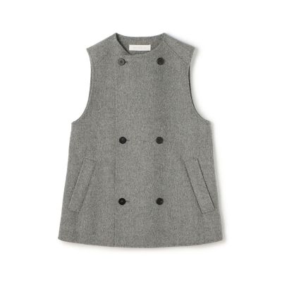【新品未使用タグ付き】ダブルフェイスウールベスト ウールダブルフェイス トレンチベスト | GALERIE VIE (Women