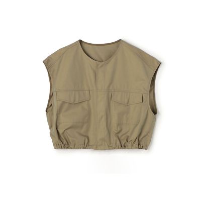 ＜GALERIE VIE (Women)＞クラシカルギャバジン　オーバルベスト