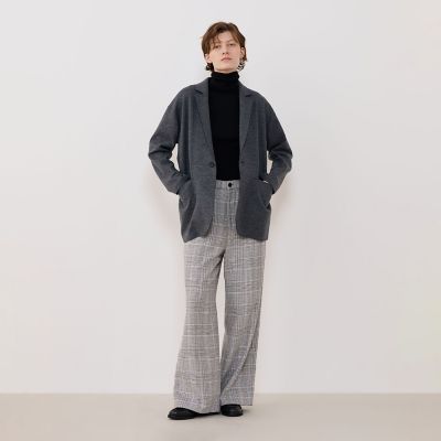 ギャルリーヴィー ウールジャケット ウールコットンバックパイル フードジャケット（その他アウター