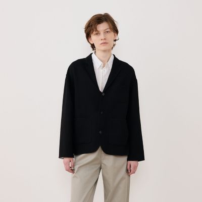 ウールダブルクレープ スリーボタンジャケット | GALERIE VIE
