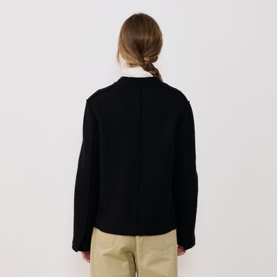 ボイルドウール バンドカラージャケット | GALERIE VIE (Women
