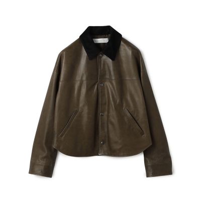 ❤️中古美品❤️gowest ベージュ レザー スタンドカラージャケット ❤️中古美品❤️gowest ベージュ レザー スタンドカラージャケット