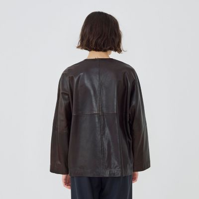 ソフトグレインシープレザー ドルマンスリーブジャケット | GALERIE