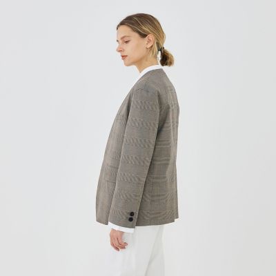 コットンオックスストレッチ ノーカラージャケット | GALERIE VIE