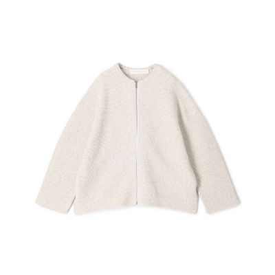 ＜GALERIE VIE (Women)＞スプリングツイード　ノーカラーブルゾン