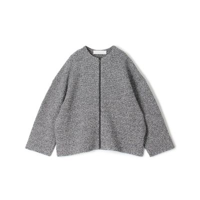＜GALERIE VIE (Women)＞スプリングツイード　ノーカラーブルゾン