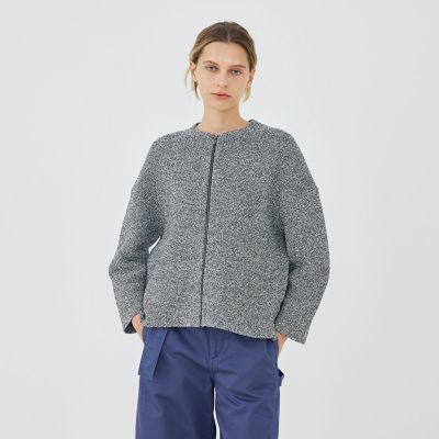 スプリングツイード ノーカラーブルゾン | GALERIE VIE (Women