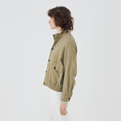 ダストリネン スタンドカラーブルゾン | GALERIE VIE (Women