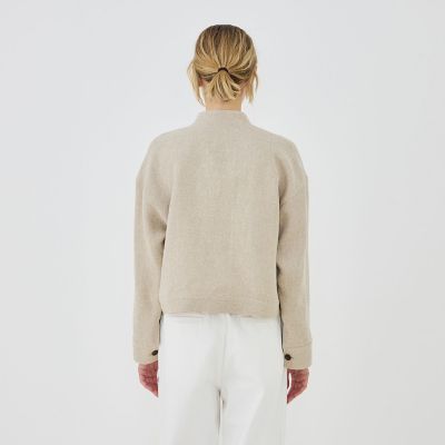 リネンシルクツイード スタンドカラーブルゾン | GALERIE VIE (Women