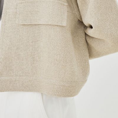 リネンシルクツイード スタンドカラーブルゾン | GALERIE VIE (Women