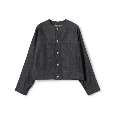 ＜GALERIE VIE (Women)＞【予約商品３月下旬以降順次お届け】ステイブルーデニム　ノーカラージャケット