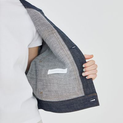 ステイブルーデニム ノーカラージャケット | GALERIE VIE (Women