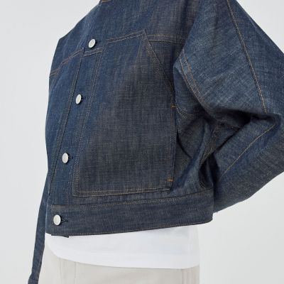 ステイブルーデニム ノーカラージャケット | GALERIE VIE (Women