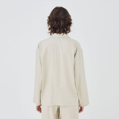 レーヨンリネンストレッチ ドロップショルダージャケット | GALERIE