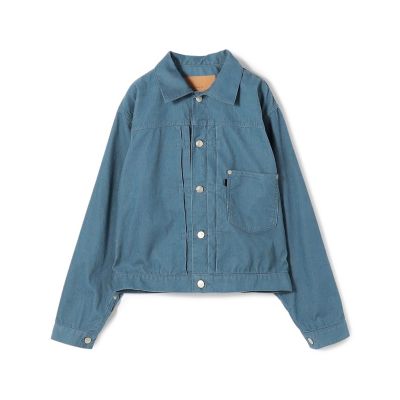 ＜GALERIE VIE (Women)＞【予約商品４月上旬以降順次お届け】ライトコーデュロイ　プリーテッドジャケット