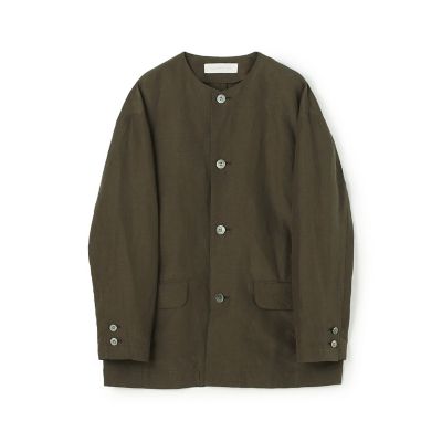 ボッテガヴェネタ ノーカラージャケット　50　クリーニング済 リネンキュプラシルクコンパクト ノーカラージャケット | GALERIE VIE
