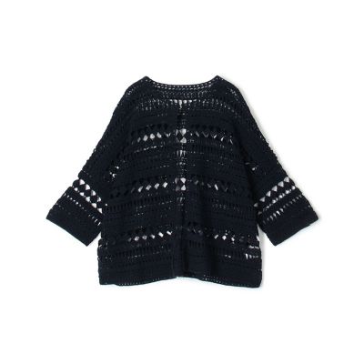 ＜GALERIE VIE (Women)＞【予約商品５月下旬以降順次お届け】コットンクロシェ　カラーレスジャケット